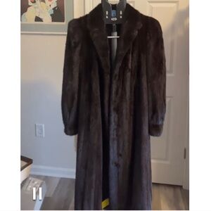 Vintage long mink coat brown Anthony’s luxurious furs New York